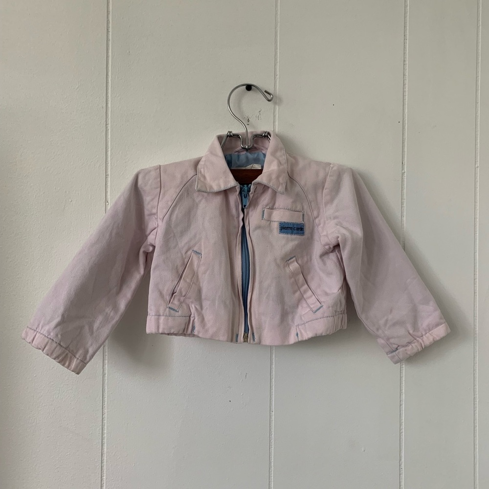 Vtg Pierre Cardin Pale Pink Toddler Jacket Boxy